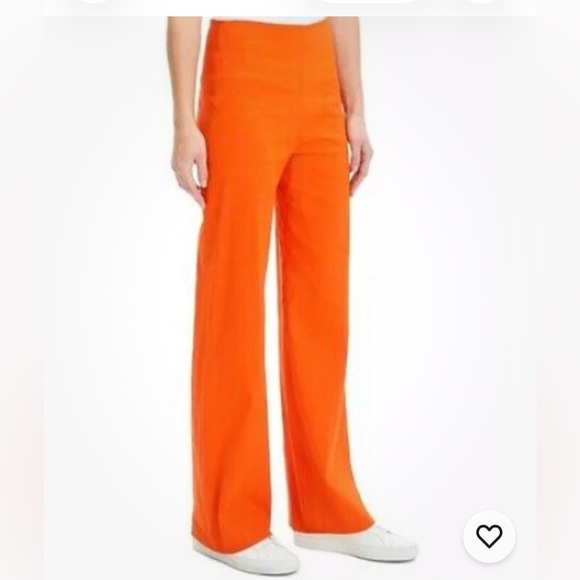 Theory Pants - Theory Clean High Rise Wide Leg Pants in Fire Opal